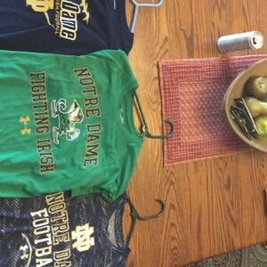3 Notre Dame medium mens bundle like new champion and under armor